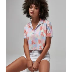 TravisMathew Ladies Golf Apparel^Deco Ditrict hirt Poo hort eeve Gof Appare