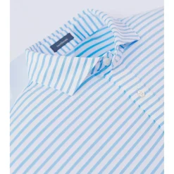 Turtleson Golf Shirts^Gu tripe Perforance hirt Poo hort eeve Gof Appare