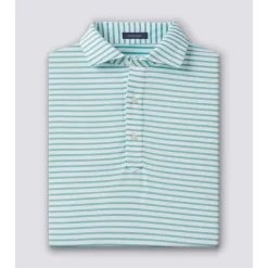 Turtleson Golf Shirts^Gu tripe Perforance hirt Poo hort eeve Gof Appare